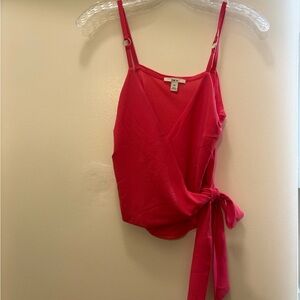 Bar III Vibrant Pink Wrap Camisole
